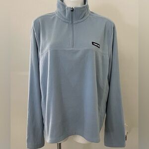 NWOT Women’s Land's End Fleece Quarter Zip Pullover Sweatshirt Size L ~ Blue